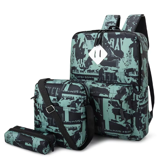 Camouflage 3pcs Backpack Set