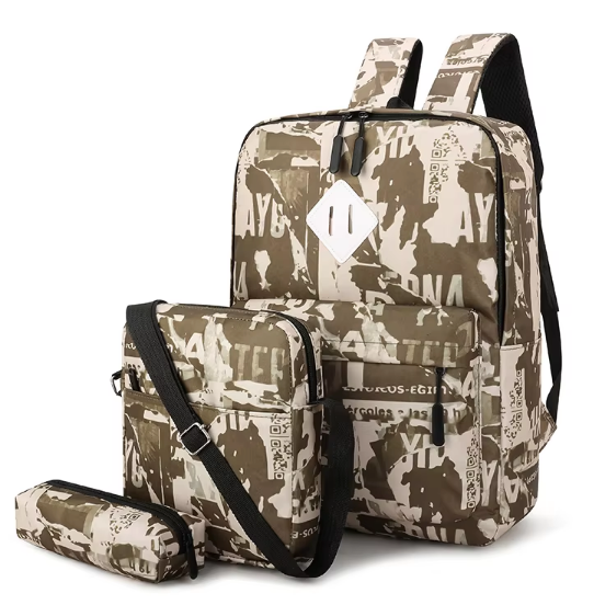 Camouflage 3pcs Backpack Set