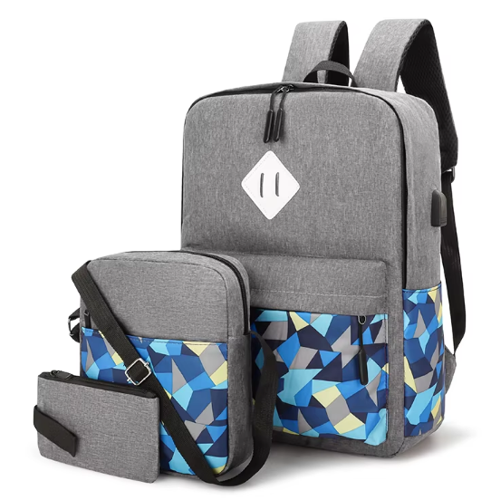 Double Colour 3pcs Backpack