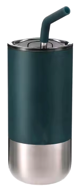 500ml Stainless Steel Thermos Vacuum Cup with Straw