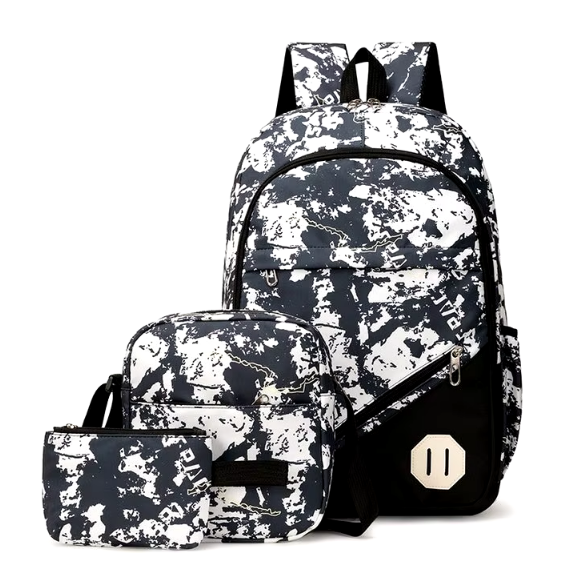 Edge Camouflage 3pcs Backpack Set