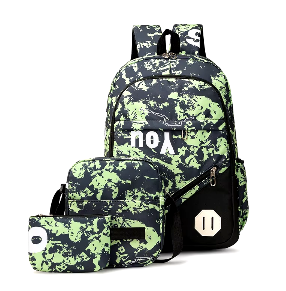 Edge Camouflage 3pcs Backpack Set