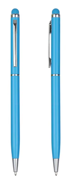 Sleek Slim Metal Touchscreen Ballpoint Pen