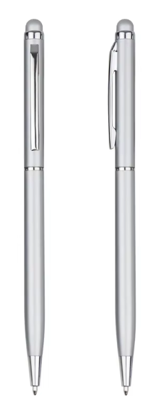 Sleek Slim Metal Touchscreen Ballpoint Pen
