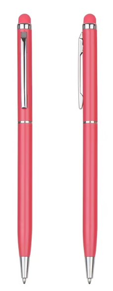 Sleek Slim Metal Touchscreen Ballpoint Pen