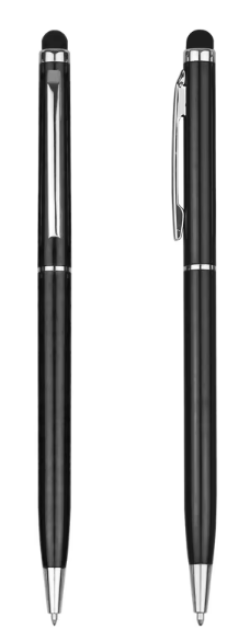 Sleek Slim Metal Touchscreen Ballpoint Pen