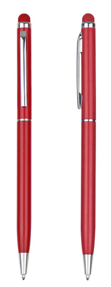 Sleek Slim Metal Touchscreen Ballpoint Pen