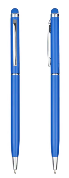 Sleek Slim Metal Touchscreen Ballpoint Pen