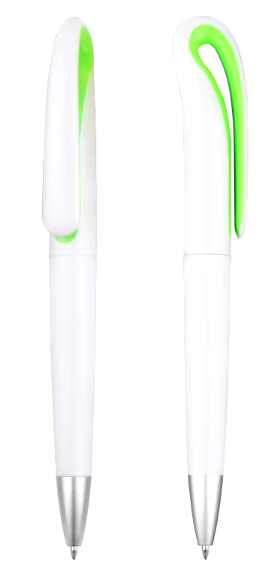 White Pen with Coloured Top