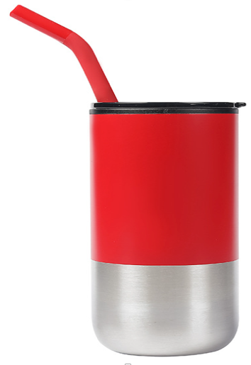 500ml Stainless Steel Thermos Vacuum Cup with Straw