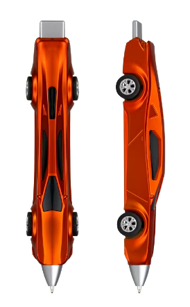Racing Car-Shaped Shiny Plastic Ballpoint Pen