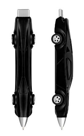 Racing Car-Shaped Shiny Plastic Ballpoint Pen