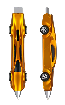 Racing Car-Shaped Shiny Plastic Ballpoint Pen