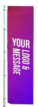 (Feather, Tear Drop, Rectangle) Flag