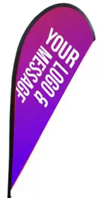 (Feather, Tear Drop, Rectangle) Flag