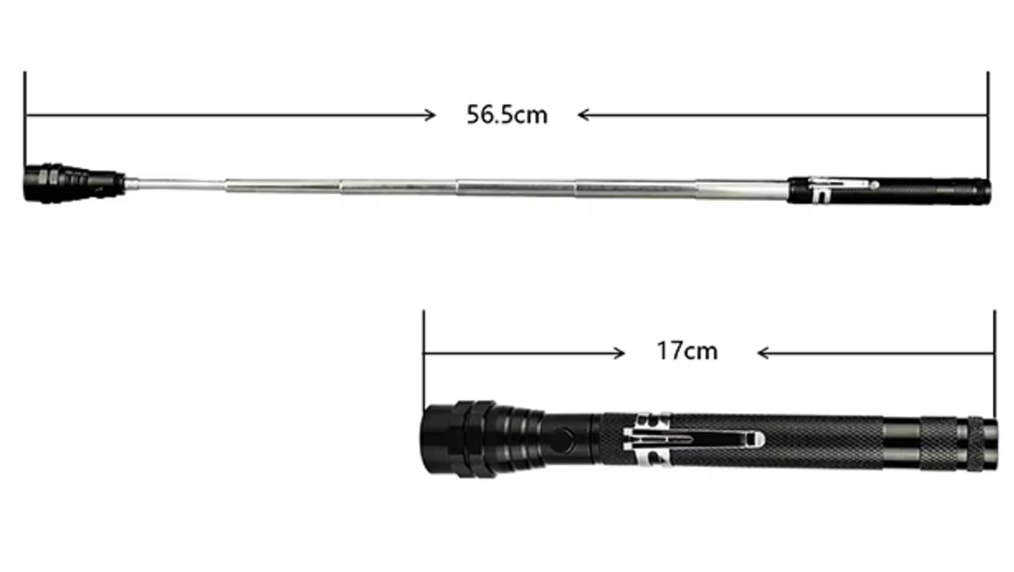 Aluminum Multifunctional LED Flashlight with Magnetic Base