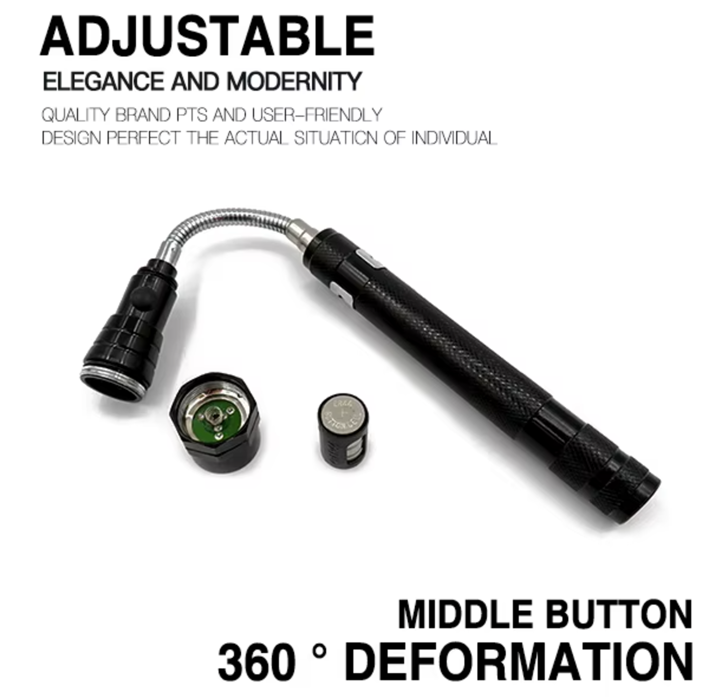 Aluminum Multifunctional LED Flashlight with Magnetic Base