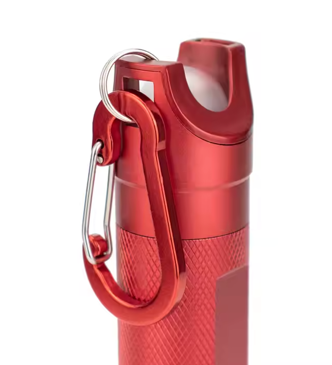Emergency LED Flashlight with Red Warning Light & Whistle