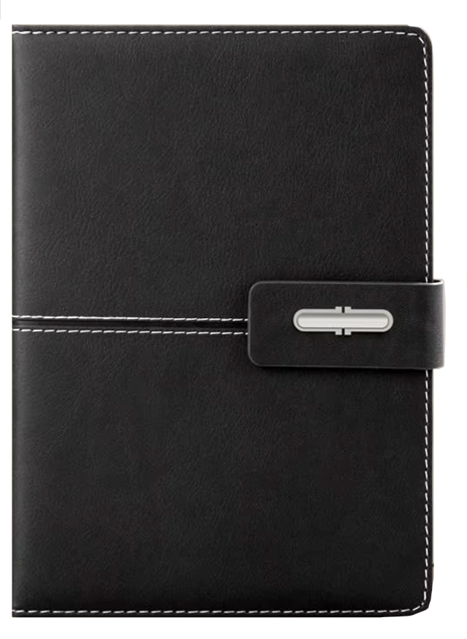 PU Leather Cover Locking Buckle Notebook