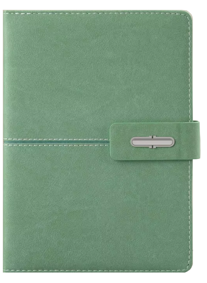 PU Leather Cover Locking Buckle Notebook